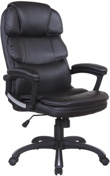 Кресло руководителя RIVA CHAIR RCH 9227 (Бумер), черная экокожа
