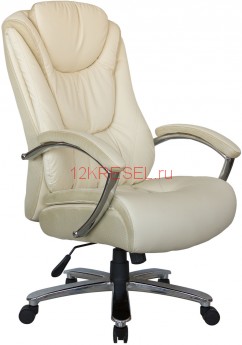 Кресло руководителя RIVA CHAIR RCH 9373, бежевая экокожа с перфорацией / сетчатая ткань, нагрузка до 250 кг
