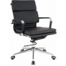 Офисное кресло RT-08BQ (аналог Eames, CHAIRMAN 750M), черная экокожа