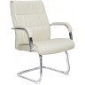 Кресло посетителя RIVA CHAIR RCH 9249-4, бежевая экокожа с перф. вставками