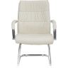 Кресло посетителя RIVA CHAIR RCH 9249-4, бежевая экокожа с перф. вставками