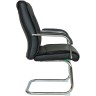Кресло посетителя RIVA CHAIR RCH 9249-4, черная экокожа с перф. вставками