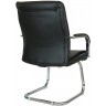 Кресло посетителя RIVA CHAIR RCH 9249-4, черная экокожа с перф. вставками