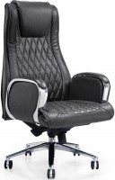 Кресло руководителя EChair-518 ML, черная кожа, нагрузка до 200 кг