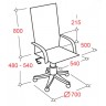 Кресло руководителя EChair-518 ML, черная кожа, нагрузка до 200 кг