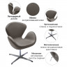 Кресло SWAN CHAIR тёмный латте