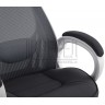Кресло руководителя RT-009-white, серая сетка / черная ткань