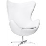 Дизайнерское кресло A219 (реплика Egg Chair Arne Jacobsen Style), белая экокожа