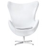 Дизайнерское кресло A219 (реплика Egg Chair Arne Jacobsen Style), белая экокожа