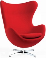 Дизайнерское кресло A219 (реплика Egg Chair Arne Jacobsen Style), красный кашемир