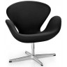 Дизайнерское кресло A062 (реплика Swan Chair), черная ткань