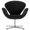 Дизайнерское кресло A062 (реплика Swan Chair), черная ткань