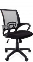 Офисное кресло CHAIRMAN 696-black черная спинка-сетка / ткань (TW-01/TW-11)