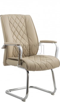 Кресло посетителя RT-720BS, бежевая экокожа