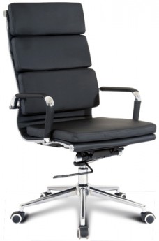 Кресло руководителя RT-08AQ (аналог Eames, CHAIRMAN 750), черная экокожа
