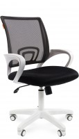 Офисное кресло CHAIRMAN 696-white черная спинка-сетка / ткань (TW-01/TW-11)