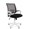 Офисное кресло CHAIRMAN 696-white черная спинка-сетка / ткань (TW-01/TW-11)