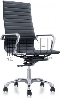 Кресло руководителя EChair 705 TPU, черная экокожа