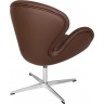 Дизайнерское кресло A062 (реплика Swan Chair), темно-коричневая экокожа