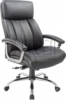 Кресло руководителя EChair CS-8822E-1, черная кожа