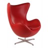 Дизайнерское кресло A219 (реплика Egg Chair Arne Jacobsen Style), красная экокожа