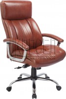 Кресло руководителя EChair CS-8822E-1, коричневая кожа