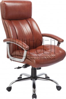Кресло руководителя EChair CS-8822E-1, коричневая кожа