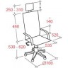 Кресло руководителя EChair CS-8822E-1, коричневая кожа