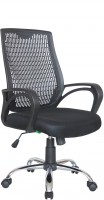 Офисное кресло RIVA CHAIR RCH 8081, черный пластик / черная ткань