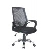 Офисное кресло RIVA CHAIR RCH 8081, черный пластик / черная ткань