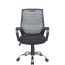Офисное кресло RIVA CHAIR RCH 8081, черный пластик / черная ткань