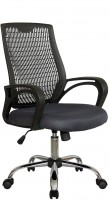 Офисное кресло RIVA CHAIR RCH 8081, черный пластик / серая ткань