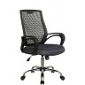 Офисное кресло RIVA CHAIR RCH 8081, черный пластик / серая ткань
