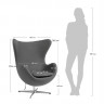Кресло EGG CHAIR коричневый, натуральная кожа