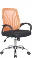 Офисное кресло RIVA CHAIR RCH 8099, оранжевая сетка / черная ткань