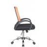 Офисное кресло RIVA CHAIR RCH 8099, оранжевая сетка / черная ткань