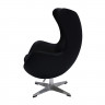 Кресло EGG CHAIR чёрный, натуральная кожа