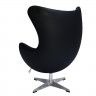 Кресло EGG CHAIR чёрный, натуральная кожа
