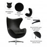 Кресло EGG CHAIR чёрный, натуральная кожа