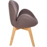 Дизайнерское кресло A062-WB (реплика Swan Wood legs), светло-серая ткань