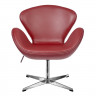Кресло SWAN CHAIR красный, натуральная кожа