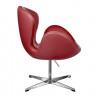 Кресло SWAN CHAIR красный, натуральная кожа