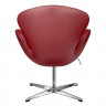 Кресло SWAN CHAIR красный, натуральная кожа