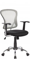 Офисное кресло RIVA CHAIR RCH 8104, серая сетка / черная ткань
