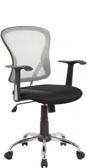Офисное кресло RIVA CHAIR RCH 8104, серая сетка / черная ткань
