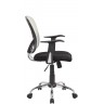 Офисное кресло RIVA CHAIR RCH 8104, серая сетка / черная ткань