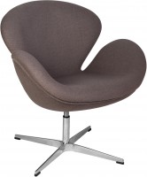 Дизайнерское кресло A062 (реплика Swan Chair), светло-серая ткань