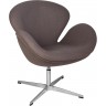Дизайнерское кресло A062 (реплика Swan Chair), светло-серая ткань