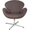 Дизайнерское кресло A062 (реплика Swan Chair), светло-серая ткань
