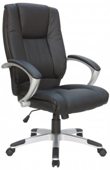 Кресло руководителя RIVA CHAIR RCH 9036-1 (Лотос), черная экокожа